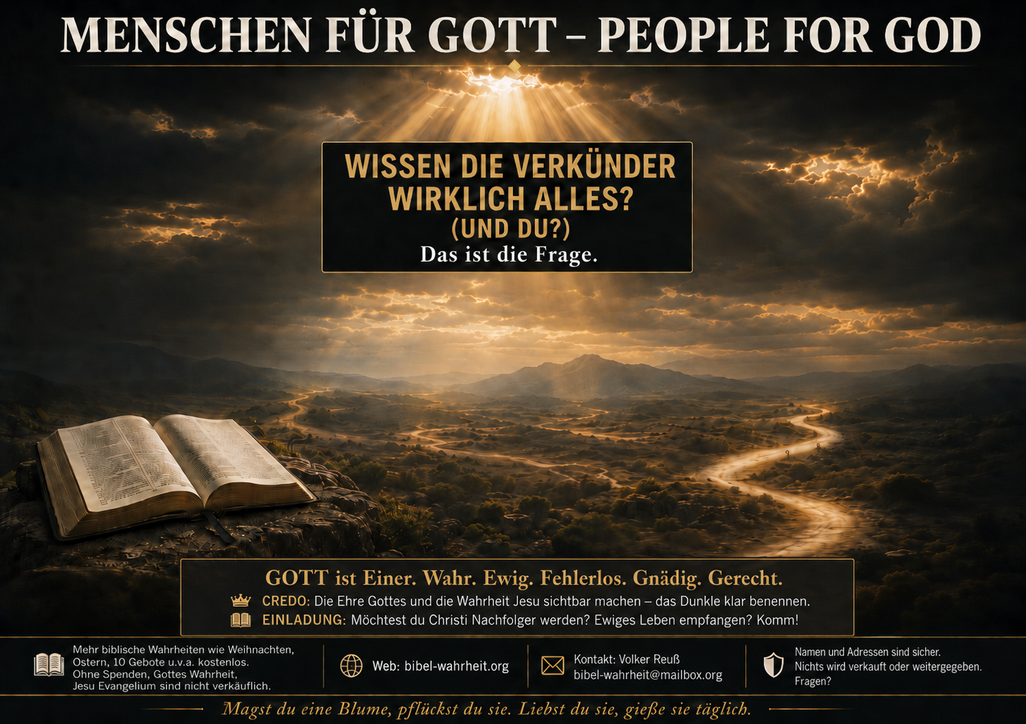 Wissen die Verkünder wirklich alles?